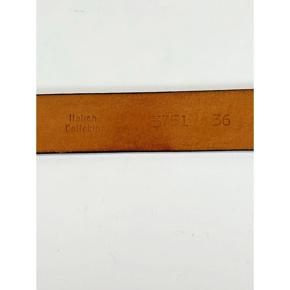 Remo Tulliani Leather Belt Mens‎ 36 Black Italian Calfskin USA Made Dress
